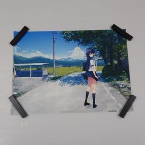 珈琲貴族　白峰莉花　ポスター　アニメ　黒髪ロング　イラスト　美品　/21