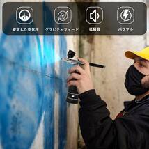 エアブラシ コンプレッサー ハンドピース 充電式エアブラシ USB type-C_画像3