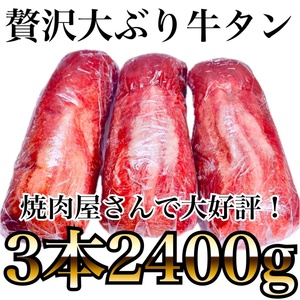 焼肉屋さんに大人気　大振りサイズの（3本2400ｇ）デカイ盤面が魅力的！　業務用　焼肉　BBQ　ステーキ　即決　塊肉　牛肉　