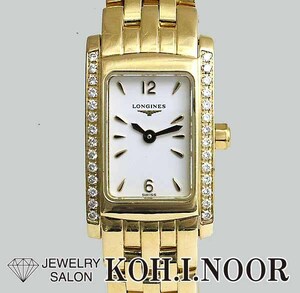  Longines Dolce Vita lady's L5.158.7.16.6 18 gold yellow gold K18YG quartz gross weight approximately 61.1g diamond 