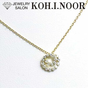  Vendome diamond 0.13ct 18 gold yellow gold K18YG pendant necklace VENDOME small necklace 