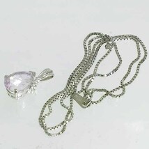 クンツァイト 3.47ct ダイヤモンド 0.07ct プラチナ PT850 PT900 ペンダント ネックレス_画像3