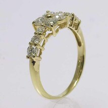 ダイヤモンド 0.73ct 18金イエローゴールド K18YG リング 10号 花 フラワー_画像6