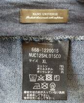 ◆◇nano・universe ハイストレッチレギュラーカラーデニムシャツ ネイビー(XL) ナノ・ユニバース ストレッチ シャツジャケット◇◆_画像10