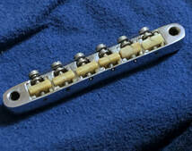 ★60's★ Gibson ABR-1 Patent Number Chrome Bridge 1968 ナイロン サドル DJマーク 【検】 ギブソン ブリッジ Les Paul Vintage クローム_画像8