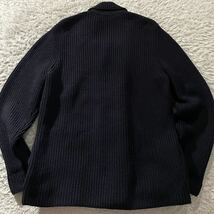 美品/XLサイズ●ヒューゴボス ニット ピーコート ジャケット HUGO BOSS エクストラ メリノウール 最高級 羊毛100% ロゴプレート 大谷翔平_画像10