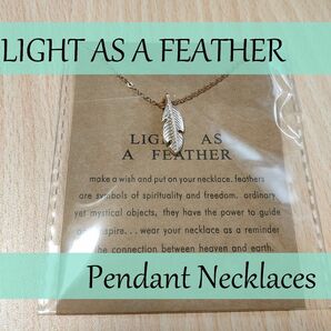 LIGHT AS A FEATHER◆ペンダントネックレス◆ゴールド◆新品