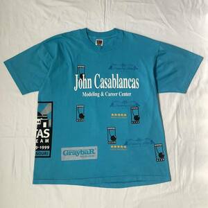 スペシャル! 1990s テストサンプル Casablanca Model Agency 映画 アート マルチプリント ヴィンテージ Tシャツ 80s 90s ムービー 