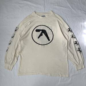 スペシャル! 1990s Aphex Twin エイフェックスツイン ヴィンテージ Tシャツ Hanes製 サイズL シングルステッチ