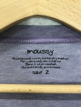 MOUSSY マウジー メンズ Vネック 薄手 ロンT 長袖Tシャツ 2 杢パープル_画像2