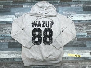 SPINNS レディース WAZUP 88 プリント パーカー L 杢グレー