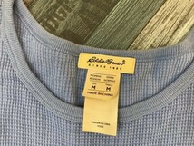 Eddie Bauer エディーバウアー レディース ワッフル地 ロングワンピース M 水色_画像2