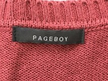 PAGEBOY ページボーイ レディース 星スタッズ付き バイカラー ニットセーター M 赤黒_画像2