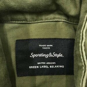 green label relaxing UNITED ARROWS ユナイテッドアローズ メンズ ジップ ポケット多数 ジャケット 40 カーキの画像2