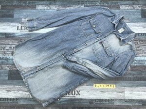 RIVET&BLUE レディース ウォッシュ加工 デニムシャツワンピース M ライトブルー