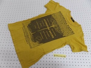 BEAMS Beams men's tree big print short sleeves T-shirt M mustard tea 