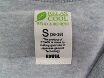 EDWIN エドウィン メンズ RELAX COOL 無地 Vネック 半袖Tシャツ S グレー_画像2