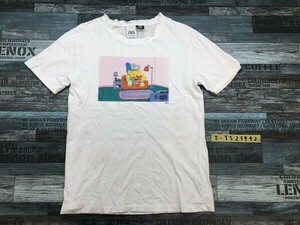 ZARA ザラ × ザ・シンプソンズ レディース プリント 半袖Tシャツ S 白