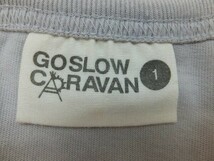 GOSLOW CARAVAN レディース サイドポケット付き 七分袖カットソー 1 白グレー_画像2