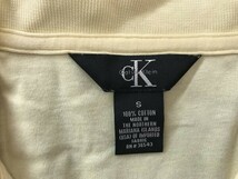 Calvin Klein カルバンクライン レディース オープンカラー 半袖ポロシャツ S 黄色クリーム_画像2