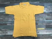 Aquascutum アクアスキュータム レディース ロゴ刺繍 半袖ポロシャツ M 黄色_画像1