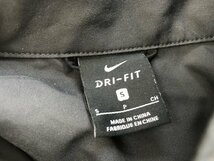 NIKE ナイキ メンズ DRI-FIT ロゴプリント 薄手 ジップジャケット S 黒グレー_画像2