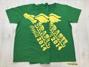 Coca-Cola コカコーラ 株式会社そごう 西武 メンズ プリント 半袖Tシャツ 2点セット まとめ売り 緑黄色