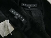 theory セオリー レディース ベロア調 ブーツカットパンツ スーツ上下セットアップ 上O 下XO 黒_画像2