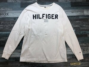 Tommy Hilfiger トミー ヒルフィガー メンズ ロゴワッペン ロンT 長袖Tシャツ 白