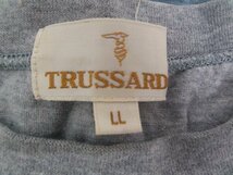 TRUSSARDI トラサルディ メンズ ワンポイント刺繍 ロンT 大きいサイズ LL グレー_画像2