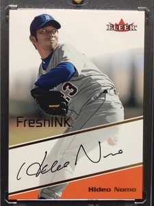 野茂英雄 直書きサイン 2000 FLEER Mystique Fresh INK HIDEO NOMO 唯一の直書きサインカード デトロイト タイガース