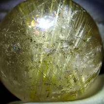 天然石 タイチン ゴールド ルチル 水晶玉 風水 占い 金 パワーストーン_画像8
