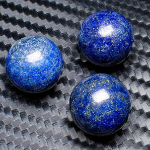天然石 ラピスラズリ 風水 水晶玉 3個 セット 金 健康 占い 青金石 パワーストーンの画像2