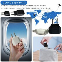 【特価セール】変換プラグ 国内用変換プラグ C→A 2個セット 電源変換プラグ 125-250V 国際 6A 日本用 日本 丸型 _画像2