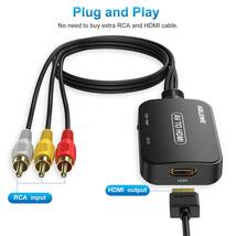 【特価商品】【日本語取扱説明書付き】3色(赤 白 黄)ビデオ/avケーブル USB給電 hdmi 音声出力可 ケーブル付き 108_画像6