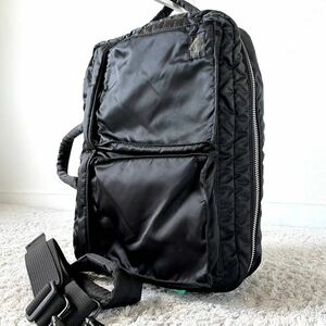 1円〜外観美品 ポーター porter タンカー 3way バッグ リュック ビジネスバッグ ブラック 黒 ショルダー A4サイズ収納 ブリーフケース