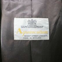 SALE///// 80年代 AQUASCUTUM アクアスキュータム ステンカラーコート ロングコート ビジネス チャコールグレー (Mサイズ相当) M1486_画像8