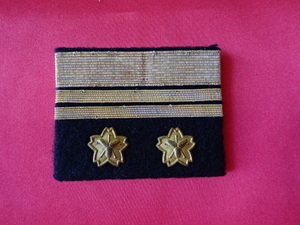 昭和中期消防団階級章（太線1細線2マーク2・紙袋入り・未使用・デッドストック品）