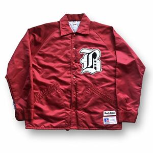 RUSSELL ATHLETIC x BACKDROP NYLON COACH JACKET ラッセル　バックドロップ　コラボ　コーチジャケット 内側キルティング　レッド　M