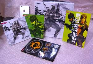 MGS「メタルギアソリッド３　レコード型パンフレット／MGS3ステッカー／小島プロダクションステッカー（TGS2004）」METAL GEAR kojima-pro