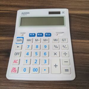 卓上大型電卓 12桁表示 ホワイト DT980TX-W