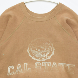 50s usa vintage ラグラン スウェット シャツ カレッジ CAL STATE リブ長 雰囲気◎ 色◎ size.M位 ヴィンテージ 30s 40s 60s