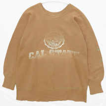 50s usa vintage ラグラン スウェット シャツ カレッジ CAL STATE リブ長 雰囲気◎ 色◎ size.M位 ヴィンテージ 30s 40s 60s_画像2