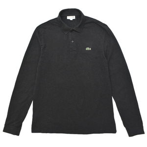 LACOSTE ラコステ ポロシャツ 長袖 スリムフィット ロングスリーブポロ PH4013 チャコール 日本製 size.4(US-M) 