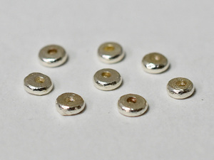 ●わくわくとんぼ玉★得割! カレンシルバー円形ディスクビーズ8個セットF(Φ4.0mm) Karen silver 925 銀 ハンドメイド【T21001F】