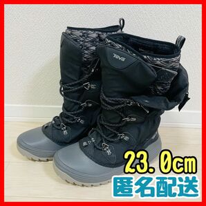 【美品！】テバ　teva スノーブーツ 防寒 ウィンターブーツ 防滑 ブラック 23.0cm