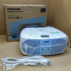 未使用 東芝 CDラジオ TY-C15 ワイドFM ブルー TOSHIBA