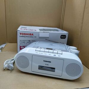 東芝 CDラジオカセットレコーダー TY-CK2 ワイドFM TOSHIBA ライトグレー