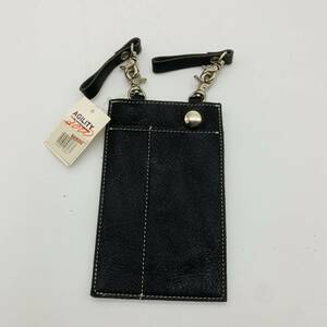 [ unused new goods ]AGILITY leather made scissor bag smartphone pouch black case belt installation have on Agility made in Japan beauty .si The - case 