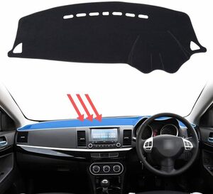 [ new goods ] Mitsubishi Lancer Evolution 10(CZ4A) for dash board mat ( black ) ultra-violet rays from dash board ...! high quality polyester!